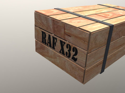 Wooden chest 3D Model
