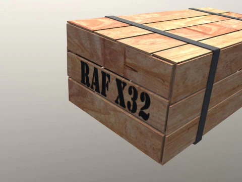 Wooden chest 3D Model
