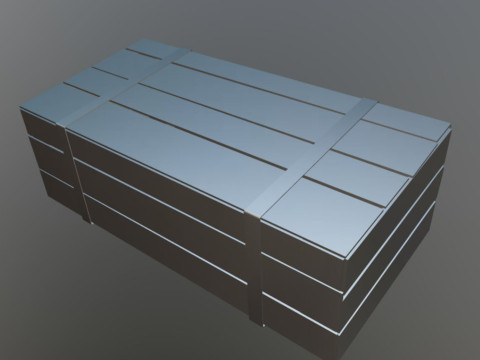 Wooden chest 3D Model