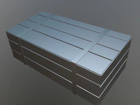 Wooden chest 3D Model