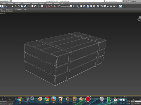 Wooden chest 3D Model