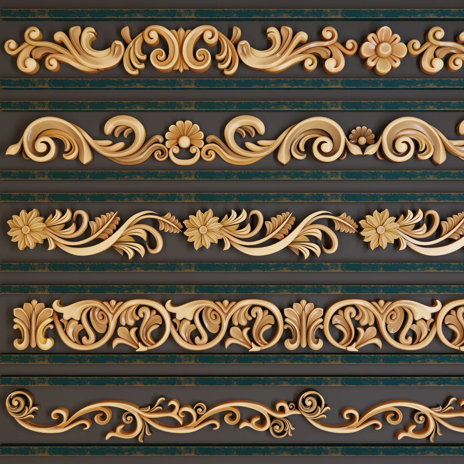 ornament trimvol 01 3D Model .c4d .max .obj .3ds .fbx .stl .blend 