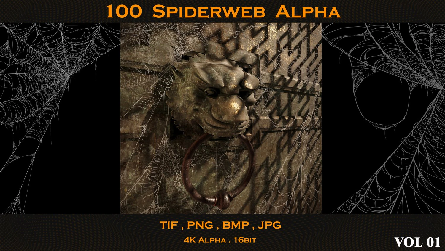 100 Spiderweb Alpha 3D Print Model .c4d .max .obj .3ds .fbx .stl .blend 