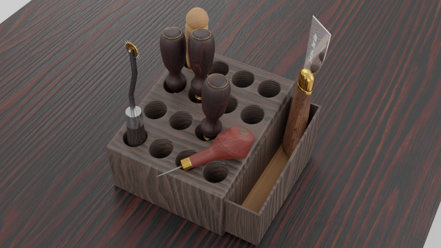 tools for working with leather Model 3D .c4d .max .obj .3ds .fbx .stl .blend 