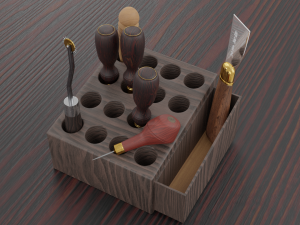tools for working with leather 3Dモデル