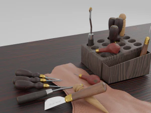 tools for working with leather 3D Model