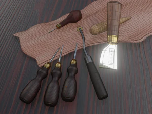 tools for working with leather 3D Model