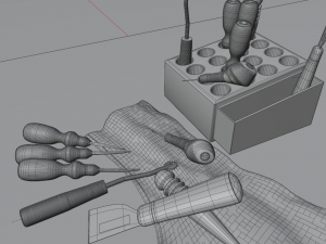 tools for working with leather Model 3D