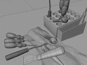 tools for working with leather 3D Model