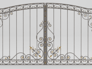 the fence is forged with gilding Modelo 3D