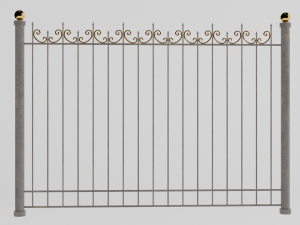 the fence is forged with gilding Modelo 3D