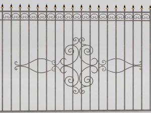 the fence is forged with gilding 3D Model