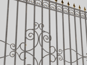 the fence is forged with gilding Modelo 3D