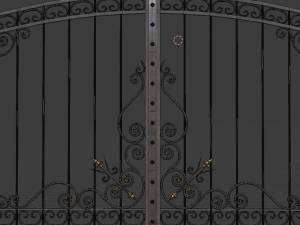 the fence is forged with gilding Modelo 3D