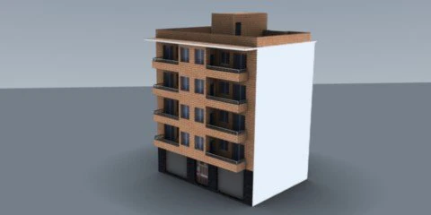 prat building 3D Model .c4d .max .obj .3ds .fbx .stl .blend 