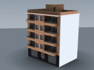 プラットビル 3Dモデル