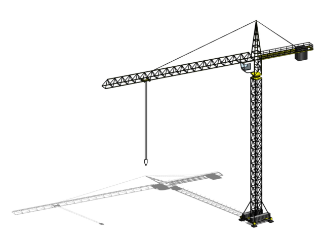 Tower Crane - Revit Family 3D मॉडल .c4d .max .obj .3ds .fbx .stl .blend 