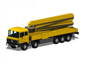 Concrete Pump Truck - Revit Family 3D Model