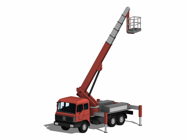 Truck-Mounted Access Platform - Revit Family 3D-Modell .c4d .max .obj .3ds .fbx .stl .blend 