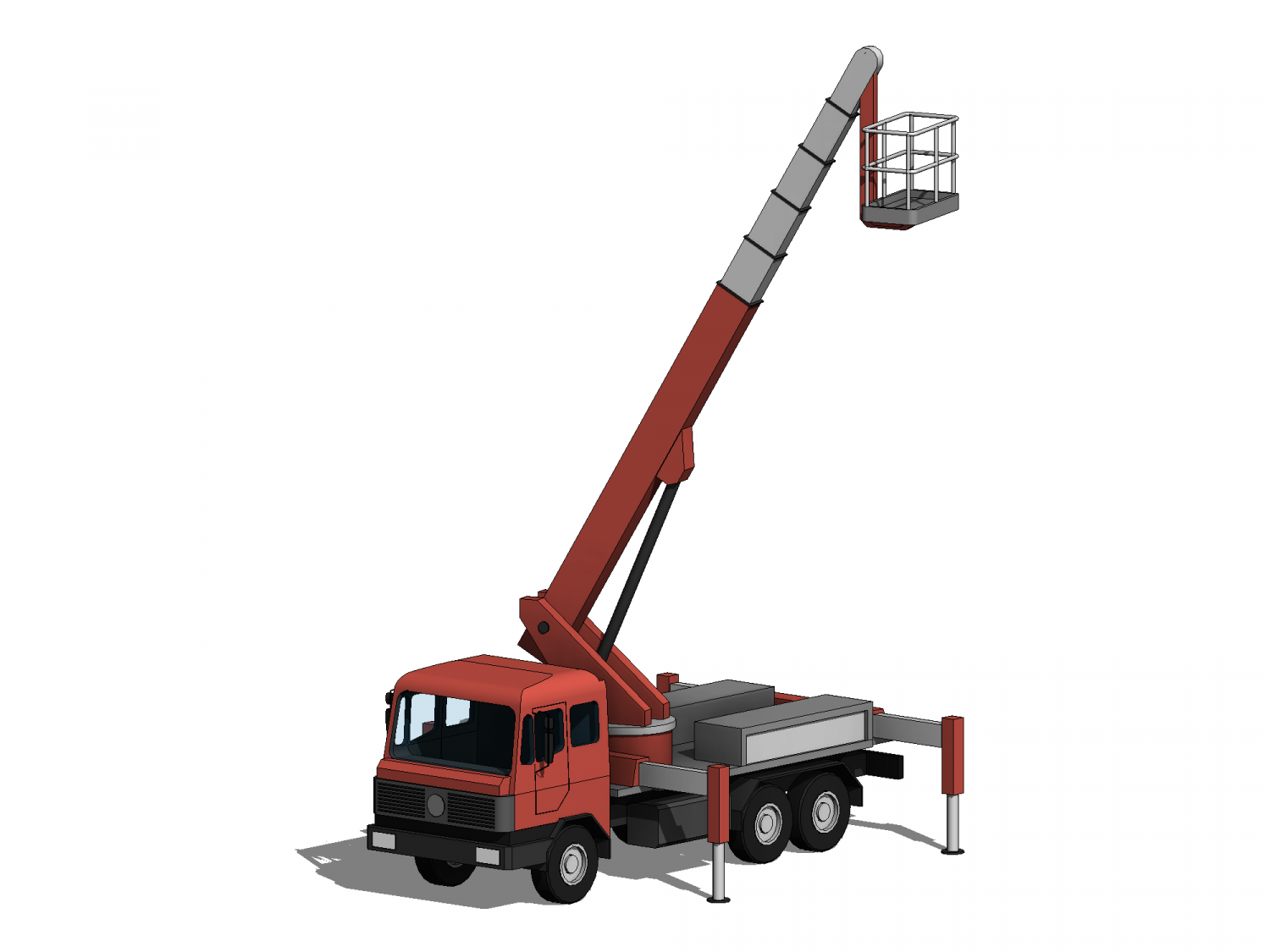 Truck-Mounted Access Platform - Revit Family 3D Модель in Машины 3DExport