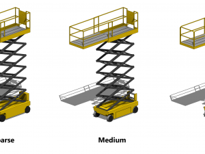 Mobile Scissor Lift Platform - Revit Family 3D Model