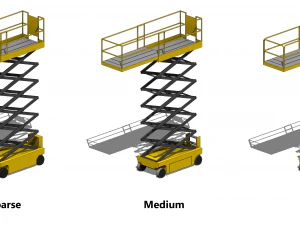 Mobile Scissor Lift Platform - Revit Family 3D Model