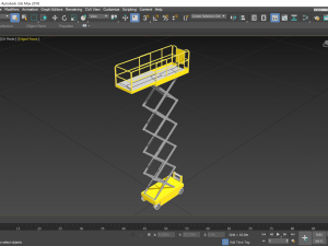 Mobile Scissor Lift Platform - Revit Family 3D Model