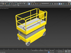 Mobile Scissor Lift Platform - Revit Family 3D Model