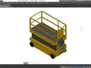 Mobile Scissor Lift Platform - Revit Family 3D Model