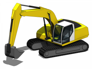 Excavator - Revit Family 3D 模型