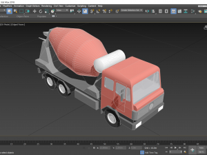 Concrete Mixer Truck - Revit Family 3D Model