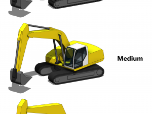 Construction Heavy Equipment Pack - Revit Family Collection 3D-Modell