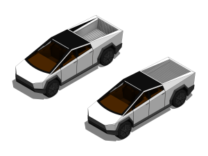 Tesla Cybertruck - Parametric Revit Family Modèle 3D