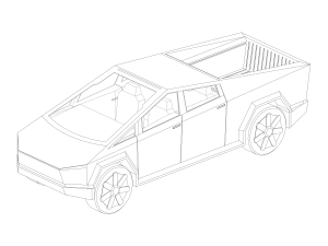 Tesla Cybertruck - Parametric Revit Family Modèle 3D