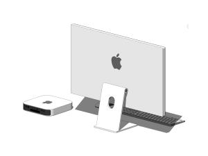 Apple Mac Mini Workstation - Revit Family 3D 模型