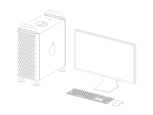Apple Mac Pro Workstation - Revit Family 3D Model