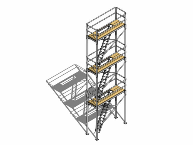 Scaffold - Revit Family 3D 모델 .c4d .max .obj .3ds .fbx .stl .blend 