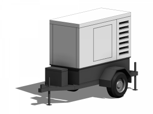 Towable Mobile Generator - Revit Family 3D 模型