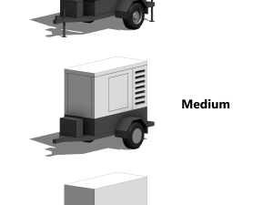 Towable Mobile Generator - Revit Family 3D मॉडल
