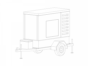 Towable Mobile Generator - Revit Family 3D मॉडल