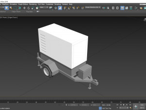 Towable Mobile Generator - Revit Family 3D मॉडल