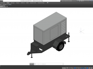 Towable Mobile Generator - Revit Family 3D मॉडल