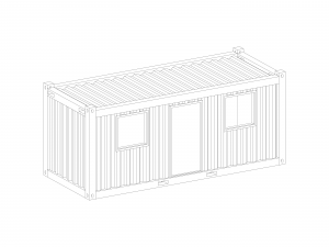 Office Container 20ft - Revit Family 3D Model