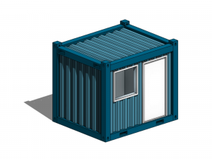 Office Container 10ft - Revit Family 3D 模型
