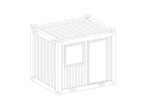 Office Container 10ft - Revit Family 3D-Modell