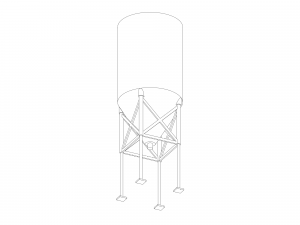 Cement Silo - Revit Family 3Dモデル