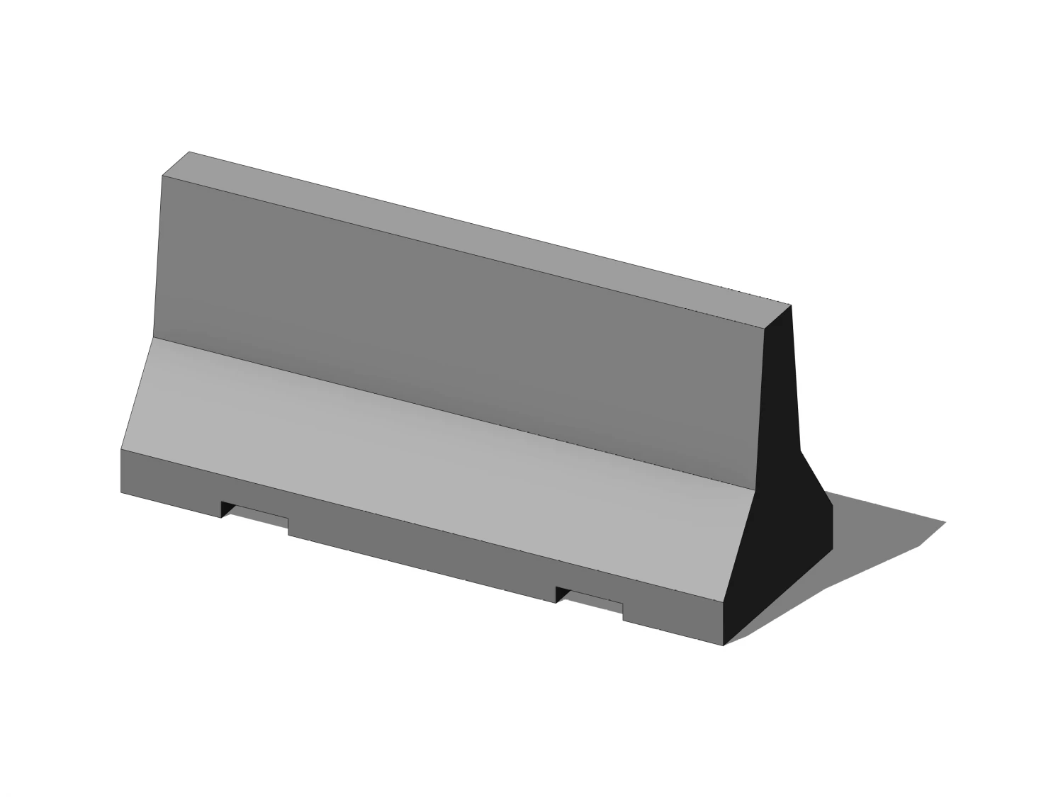 Jersey Barrier - Revit Family 3D Model .c4d .max .obj .3ds .fbx .stl .blend 