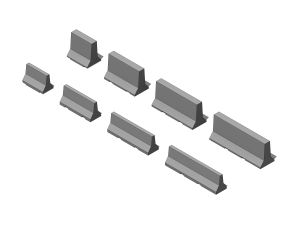 Jersey Barrier - Revit Family 3D Model