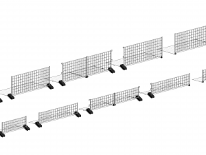 Mobile Fence - Revit Family 3Dモデル