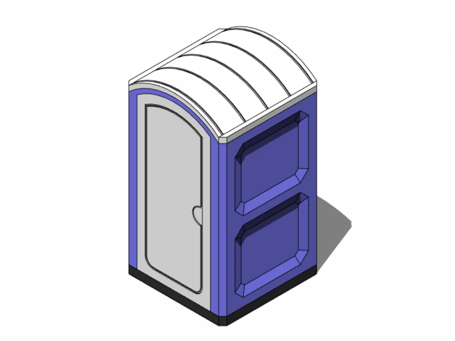 Portable Toilet - Revit Family 3D Model .c4d .max .obj .3ds .fbx .stl .blend
